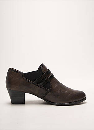 Mocassins tissage satiné talon de 4 à 6cm gris TAMARIS femme