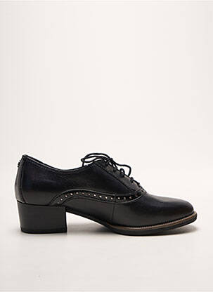 Derbies tissage satiné talon de 4 à 6cm noir TAMARIS femme