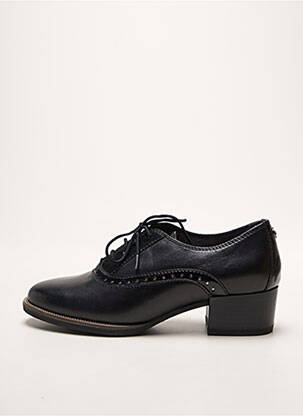 Derbies tissage satiné talon de 4 à 6cm noir TAMARIS femme