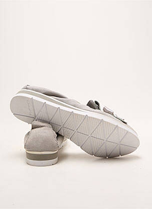Mocassins tissage satiné talon plat jusqu'à 3cm gris TAMARIS femme