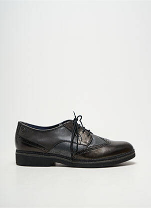 Derbies tissage satiné talon plat jusqu'à 3cm gris TAMARIS femme