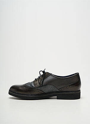 Derbies tissage satiné talon plat jusqu'à 3cm gris TAMARIS femme