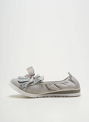 Mocassins tissage satiné talon plat jusqu'à 3cm gris TAMARIS femme