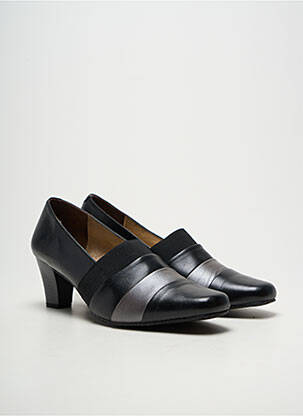 Escarpins tissage satiné talon de 4 à 6cm noir PEDRO TORRES femme