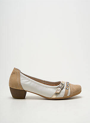 Escarpins tissage satiné talon de 4 à 6cm beige HIRICA femme
