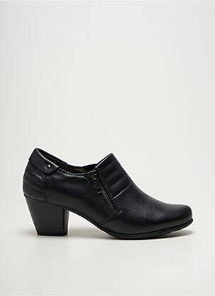 Derbies tissage satiné talon de 4 à 6cm noir JANA femme