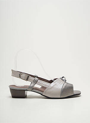 Sandales/nu pieds matière lisse talon plat jusqu'à 3cm gris JMG HOUCKE femme
