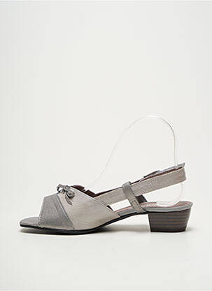 Sandales/nu pieds matière lisse talon plat jusqu'à 3cm gris JMG HOUCKE femme