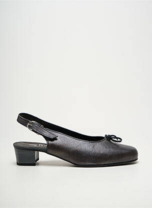 Sandales/nu pieds tissage satiné talon de 4 à 6cm gris JMG HOUCKE femme