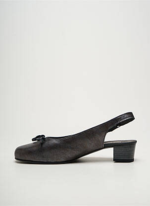 Sandales/nu pieds tissage satiné talon de 4 à 6cm gris JMG HOUCKE femme