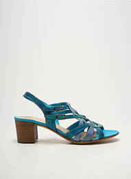 Sandales/nu pieds talon bottier talon de 4 à 6cm bleu SAMOA femme