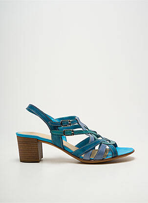 Sandales/nu pieds talon bottier talon de 4 à 6cm bleu SAMOA femme