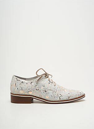 Derbies impression talon plat jusqu'à 3cm gris J.METAYER femme