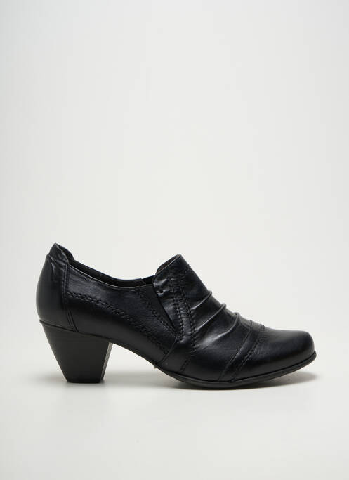 Derbies tissage satiné talon de 4 à 6cm noir JANA femme
