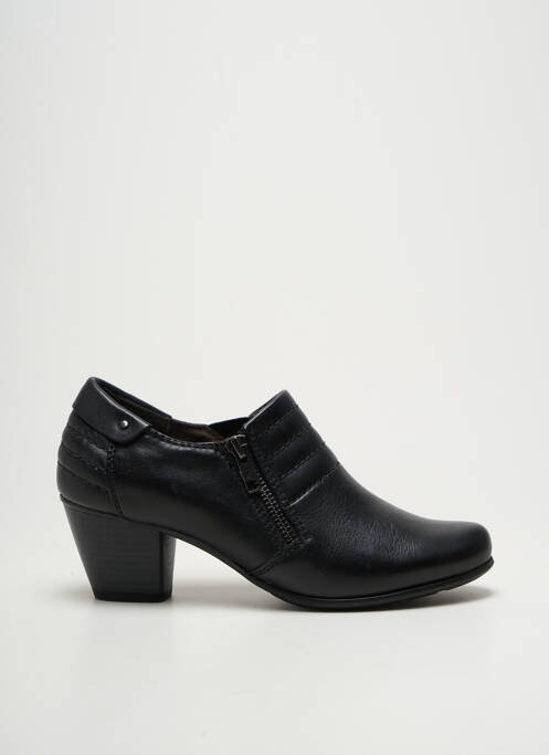 Derbies tissage satiné talon de 4 à 6cm noir JANA femme