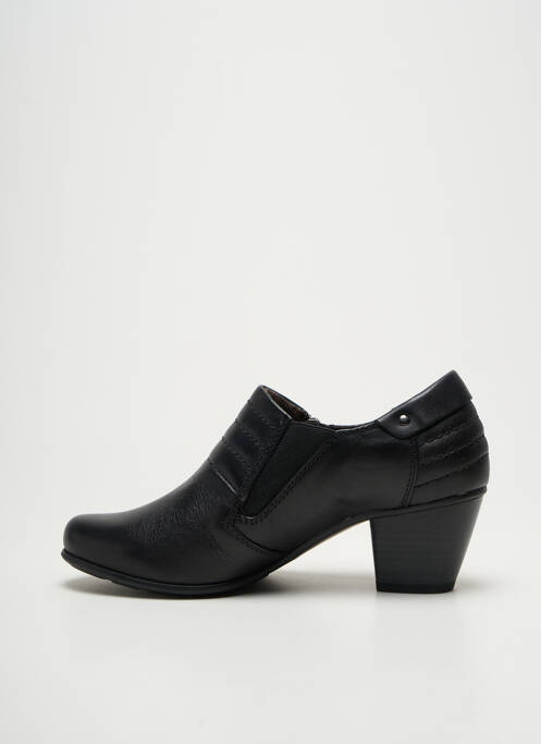 Derbies tissage satiné talon de 4 à 6cm noir JANA femme