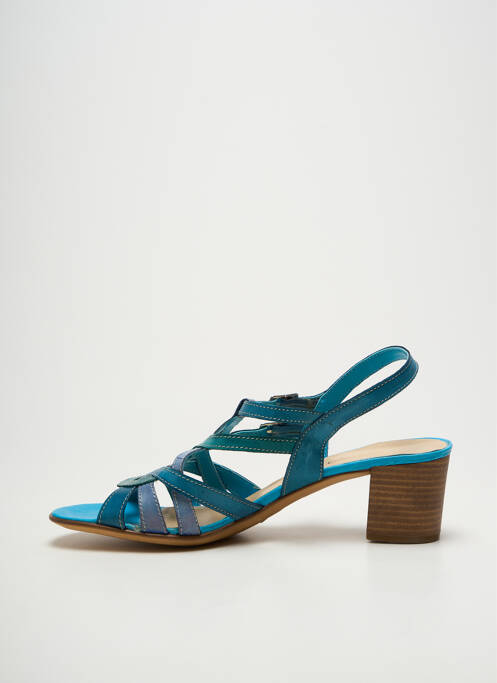Sandales/nu pieds talon bottier talon de 4 à 6cm bleu SAMOA femme