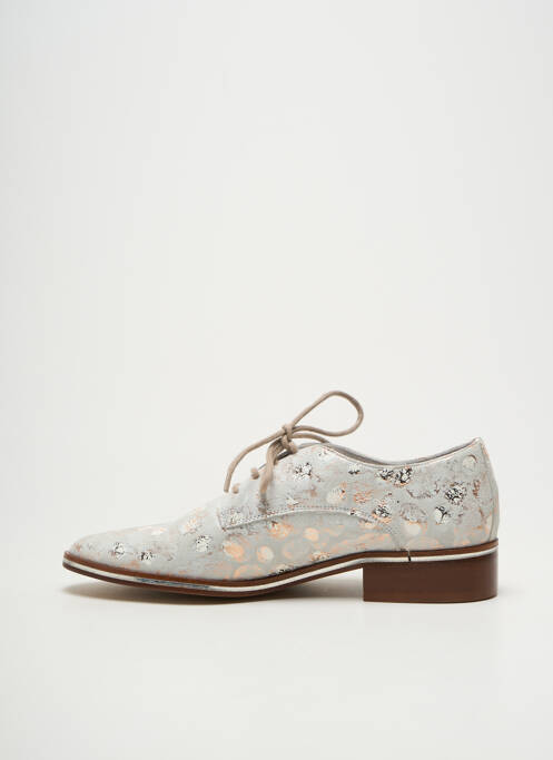 Derbies grande largeur talon plat jusqu'à 3cm gris J.METAYER femme