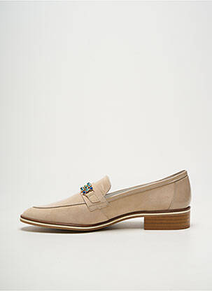 Mocassins matière lisse talon plat jusqu'à 3cm beige J.METAYER femme