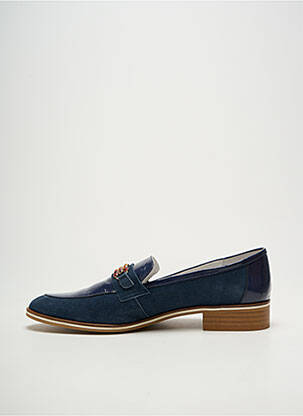 Mocassins matière lisse talon plat jusqu'à 3cm bleu J.METAYER femme