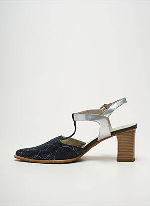 Sandales/nu pieds tissage satiné talon de 7 à 9cm argent J.METAYER femme