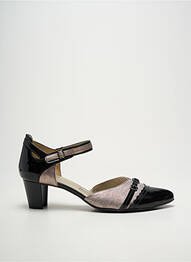 Escarpins matière lisse talon de 4 à 6cm noir J.METAYER femme