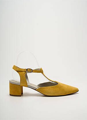 Sandales/nu pieds talon bottier talon de 4 à 6cm jaune J.METAYER femme