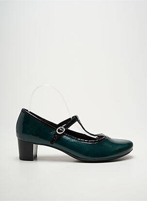 Escarpins tissage satiné talon de 4 à 6cm bleu HIRICA femme
