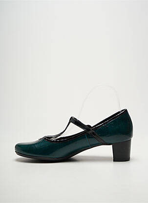 Escarpins tissage satiné talon de 4 à 6cm bleu HIRICA femme