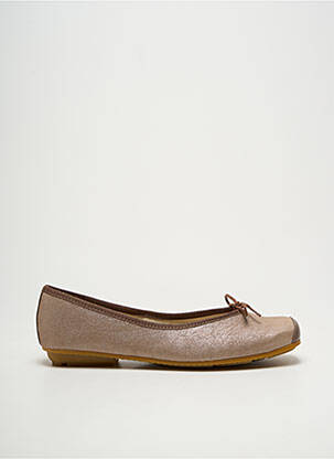 Ballerines tissage satiné talon plat jusqu'à 3cm marron HIRICA femme