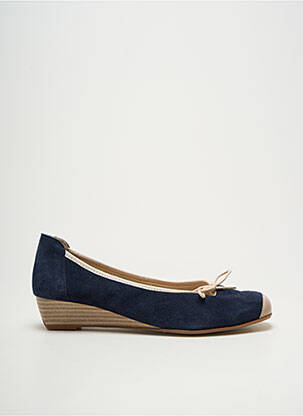 Ballerines bout carré talon plat jusqu'à 3cm bleu HIRICA femme