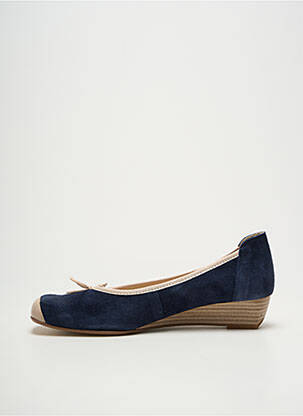 Ballerines bout carré talon plat jusqu'à 3cm bleu HIRICA femme