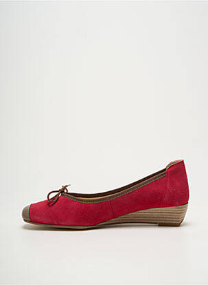 Ballerines bout carré talon plat jusqu'à 3cm rouge HIRICA femme