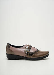 Derbies matière lisse talon plat jusqu'à 3cm marron GEO-REINO femme