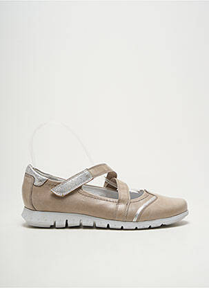 Ballerines semelle amovible talon plat jusqu'à 3cm beige GEO-REINO femme