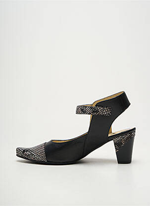 Escarpins tissage satiné talon de 4 à 6cm noir GEO-REINO femme