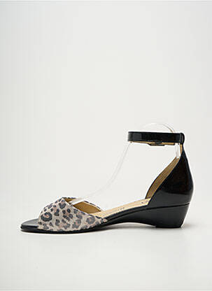 Sandales/nu pieds matière lisse talon de 4 à 6cm noir GEO-REINO femme