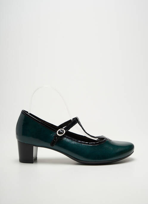 Escarpins tissage satiné talon de 4 à 6cm bleu HIRICA femme