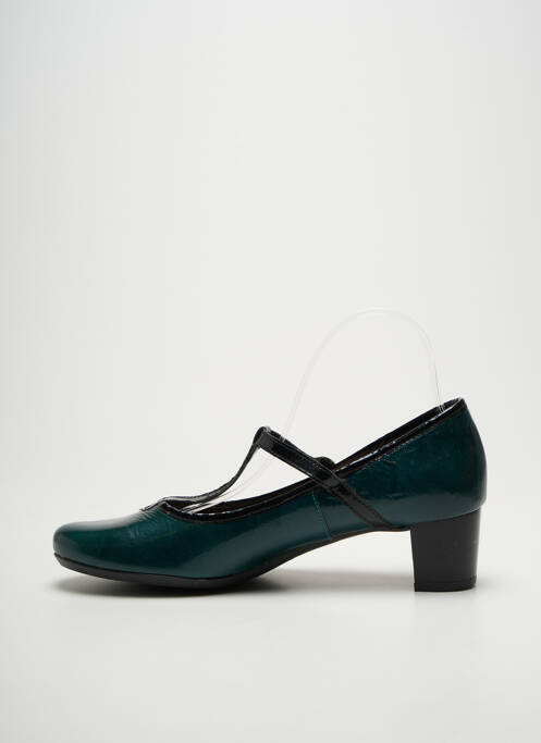 Escarpins tissage satiné talon de 4 à 6cm bleu HIRICA femme