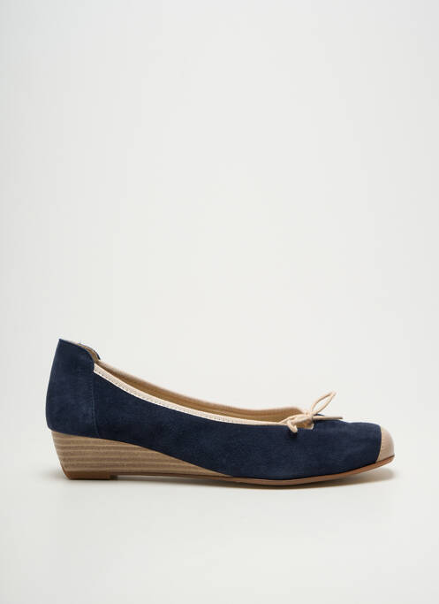 Ballerines bout carré talon plat jusqu'à 3cm bleu HIRICA femme