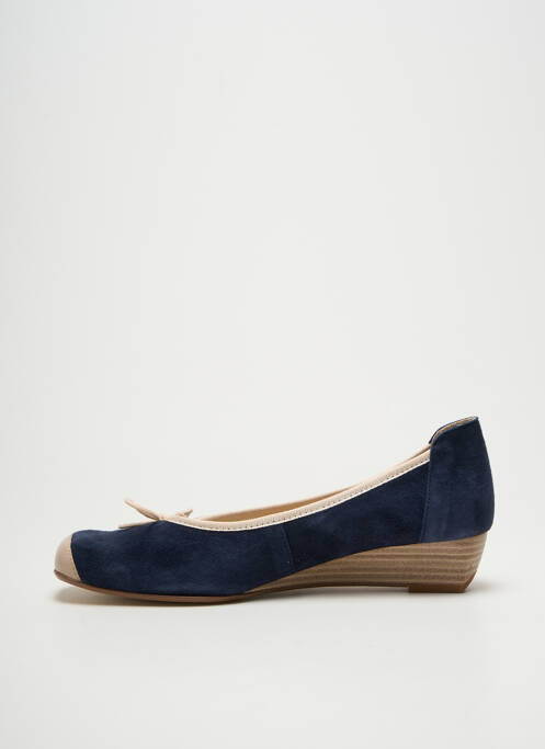 Ballerines bout carré talon plat jusqu'à 3cm bleu HIRICA femme