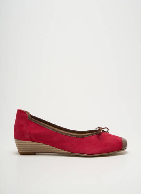 Ballerines bout carré talon plat jusqu'à 3cm rouge HIRICA femme