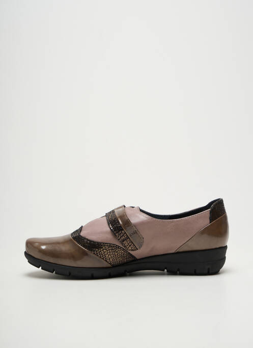 Derbies matière lisse talon plat jusqu'à 3cm marron GEO-REINO femme
