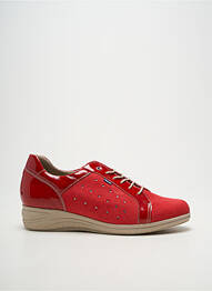 Derbies matière lisse talon de 4 à 6cm rouge BAERCHI femme