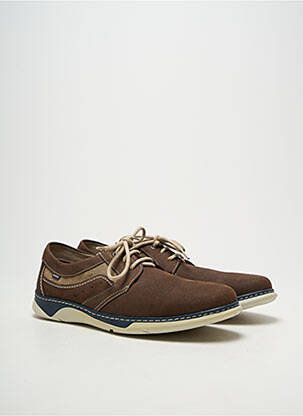 Baskets semelle amovible bout rond marron BAERCHI homme
