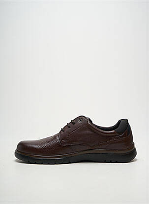 Derbies tissage satiné bout rond marron BAERCHI homme