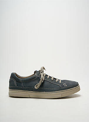 Baskets semelle amovible bout rond bleu BAERCHI homme