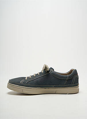 Baskets semelle amovible bout rond bleu BAERCHI homme
