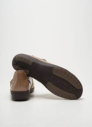 Chaussures de confort tissage satiné talon plat jusqu'à 3cm marron SUAVE femme