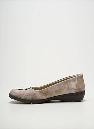 Ballerines bout rond talon plat jusqu'à 3cm beige SUAVE femme